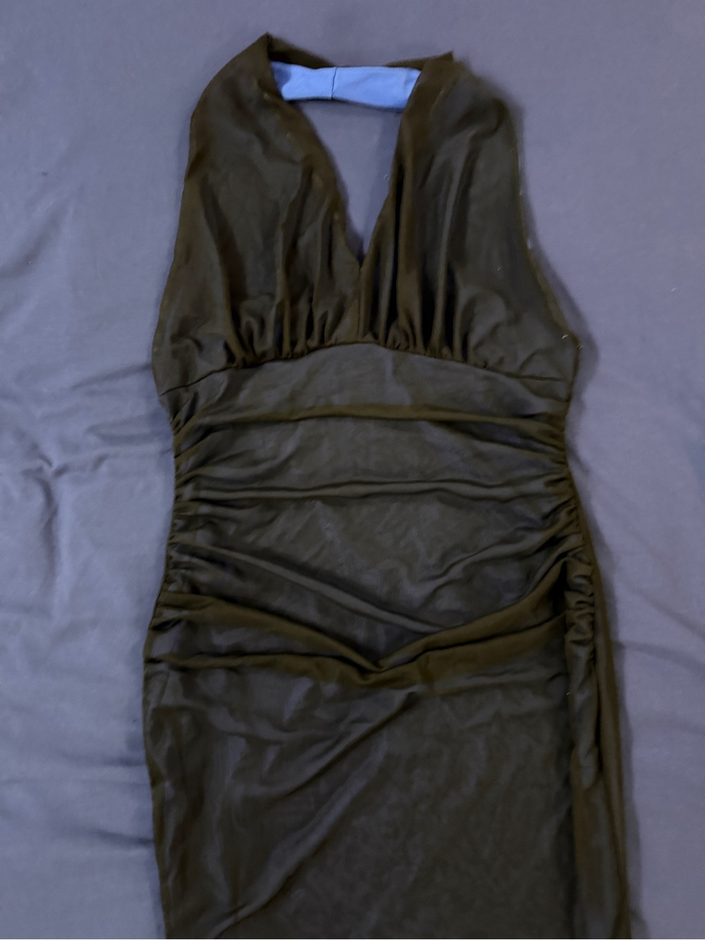 SHEIN Black Halter Ruched Maxi Dress - Picture 4 of 4